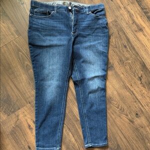 Lee Dark Blue Ankle Jeans